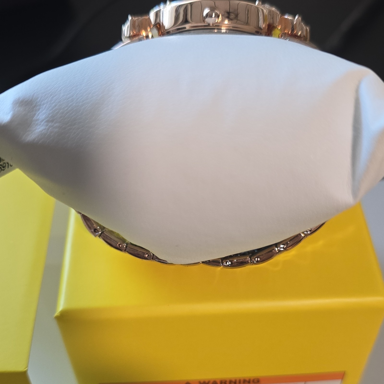 Invicta Women’s Quartz Analog Black Dial Rose Gold Bracelet Gem-Set Bezel w/ Box