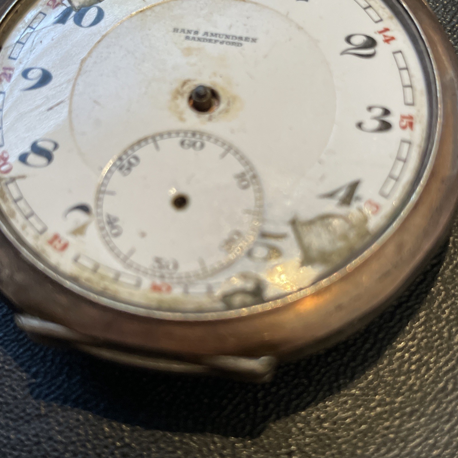 Vintage Norwegian Pocket Watch project or Sterling Silver scrap Hans Amundsen