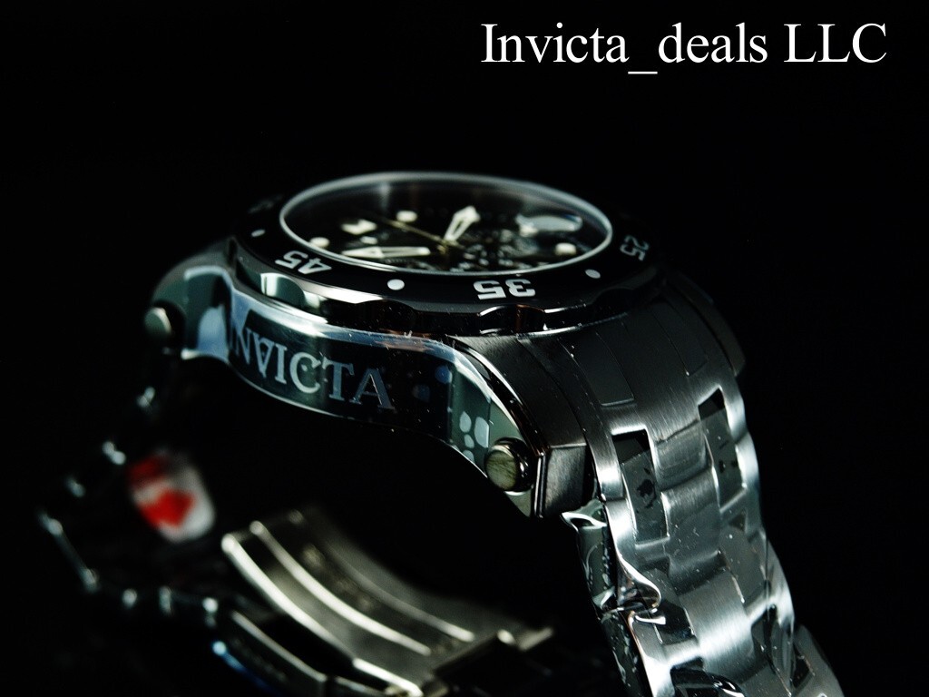 NEW Invicta 48mm Men’s Pro Diver SCUBA Chronograph BLACK DIAL Triple Black Watch