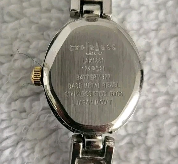 LA Express LAX1331 Genuine Diamond Quartz Analog Ladies Watch Sz. 6 1/2″