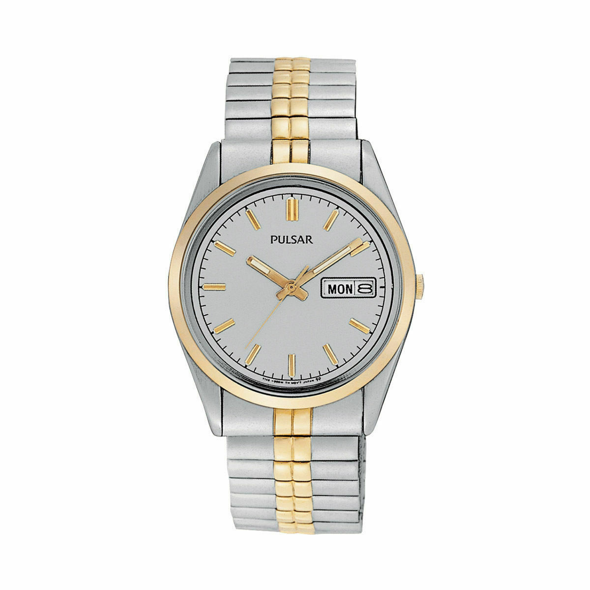 NEW Pulsar Mens PXF110 Quartz Analog Stainless Steel Silver MSRP $110
