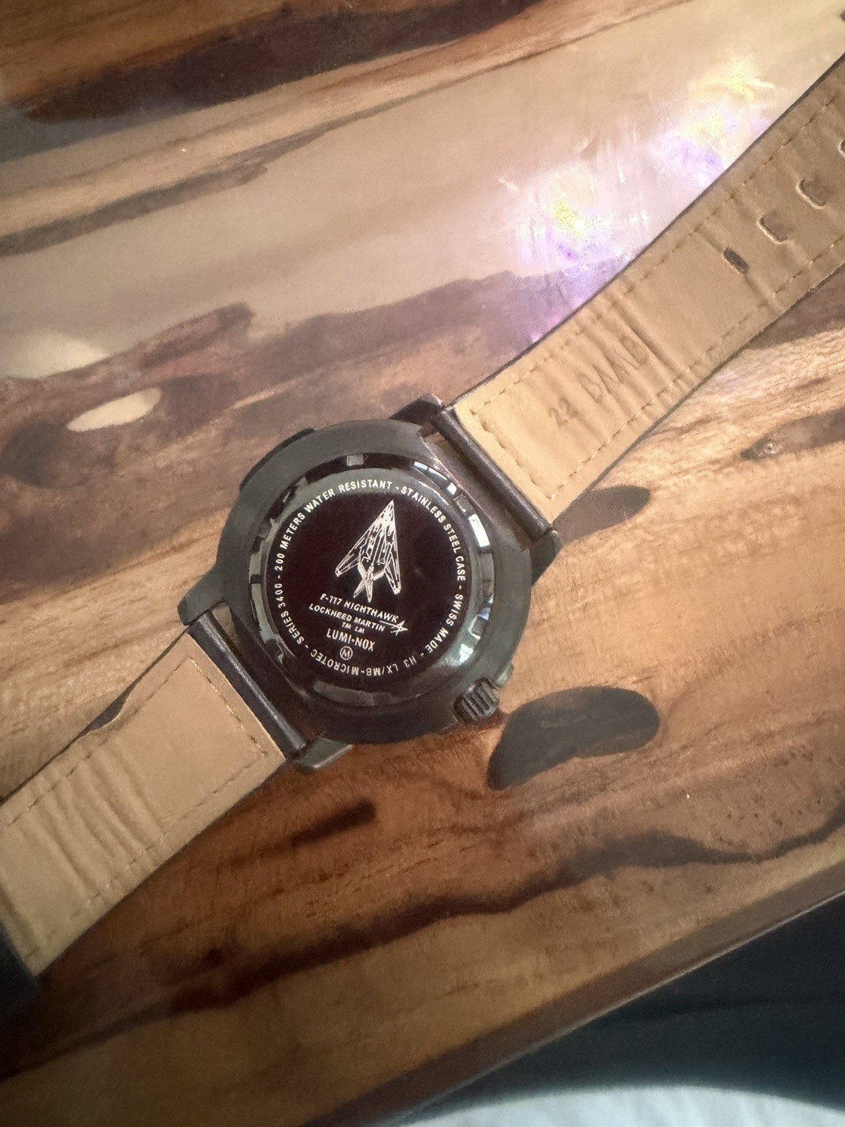 Case [N MINT] Luminox 3400 F-117 Nighthawk USAF fighter jet Men Watch Qz