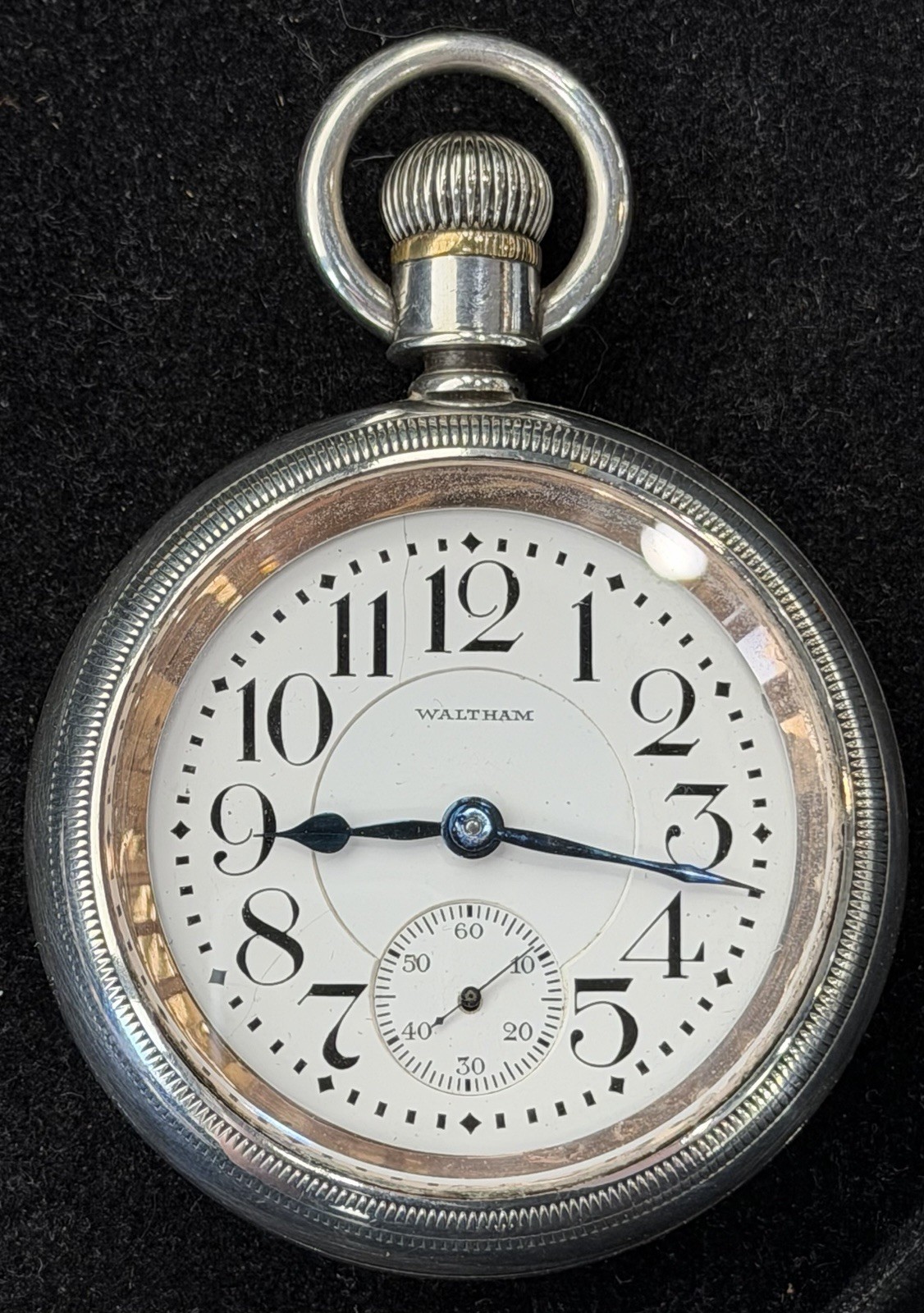 Waltham Mass 845 Sterling Silver Pocket Watch 21 Jewels Large Heavy