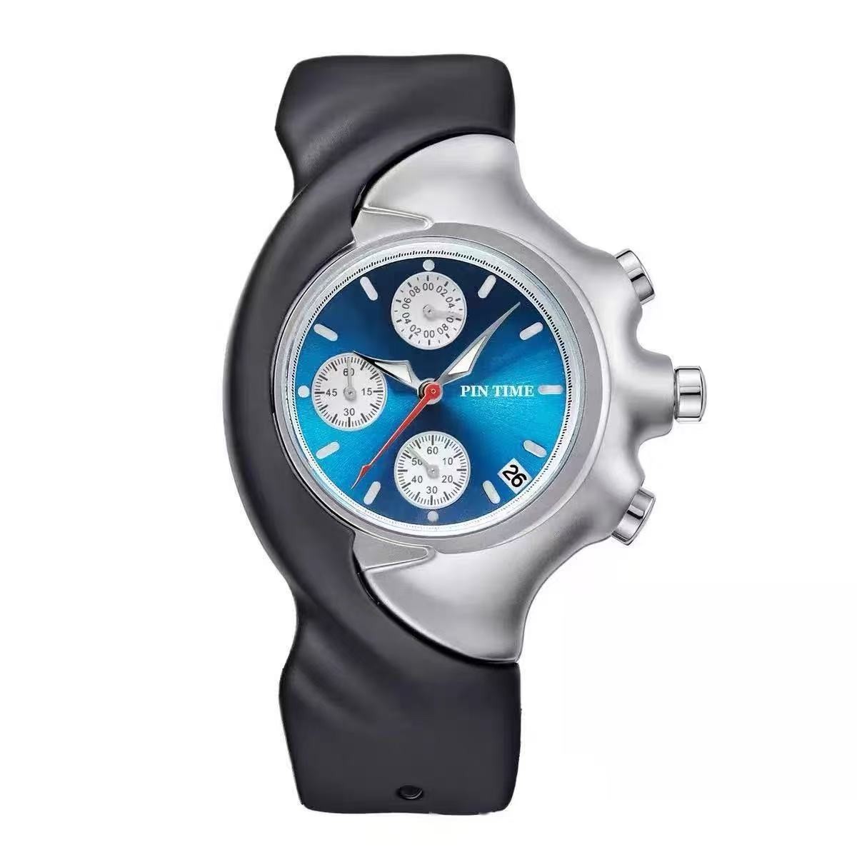Sport Three-Eye Multifunctional Men’s Watch – Silicone Band
