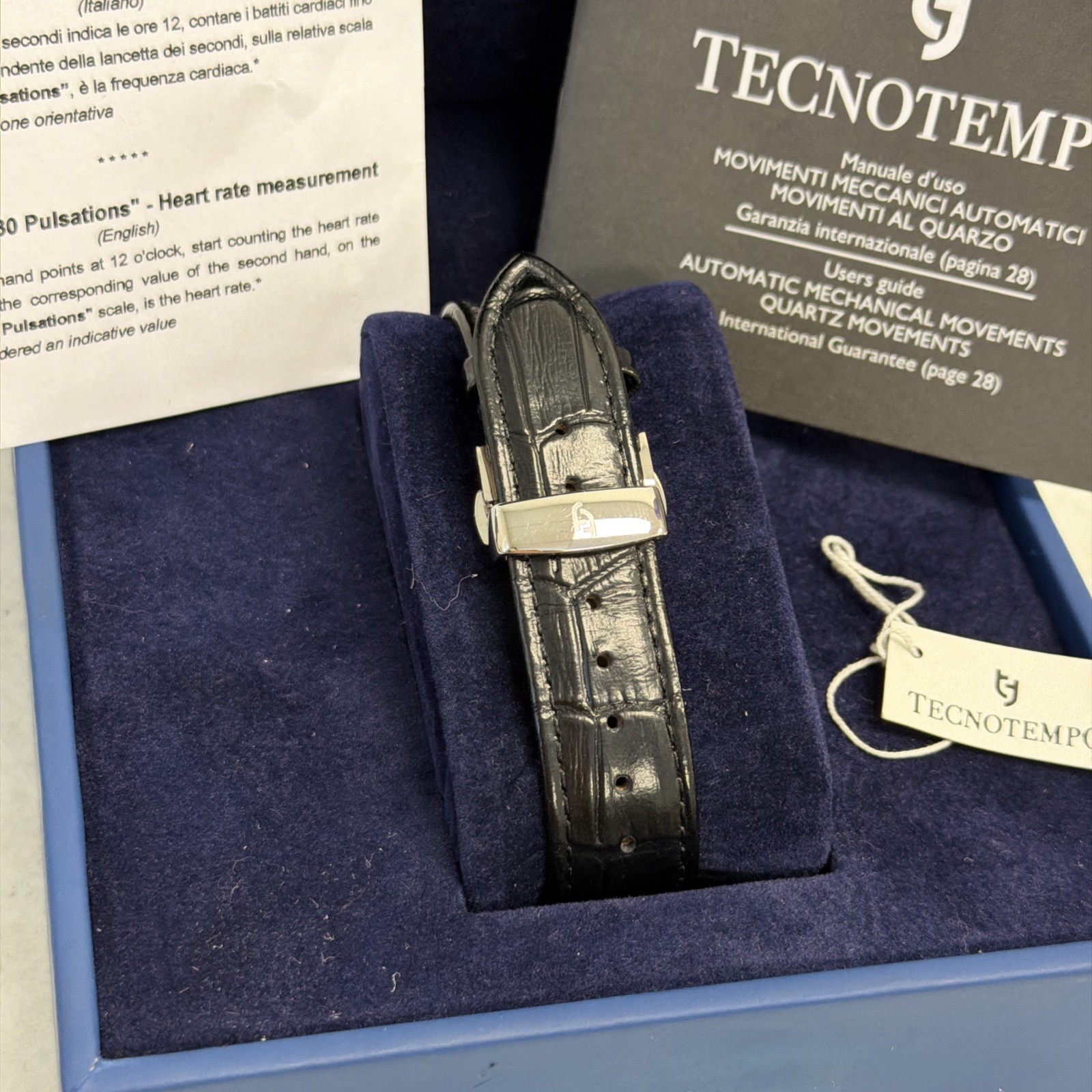 Brand New Tecnotempo Automatic Pulsometer Blue Special Edition No.36 US Seller!