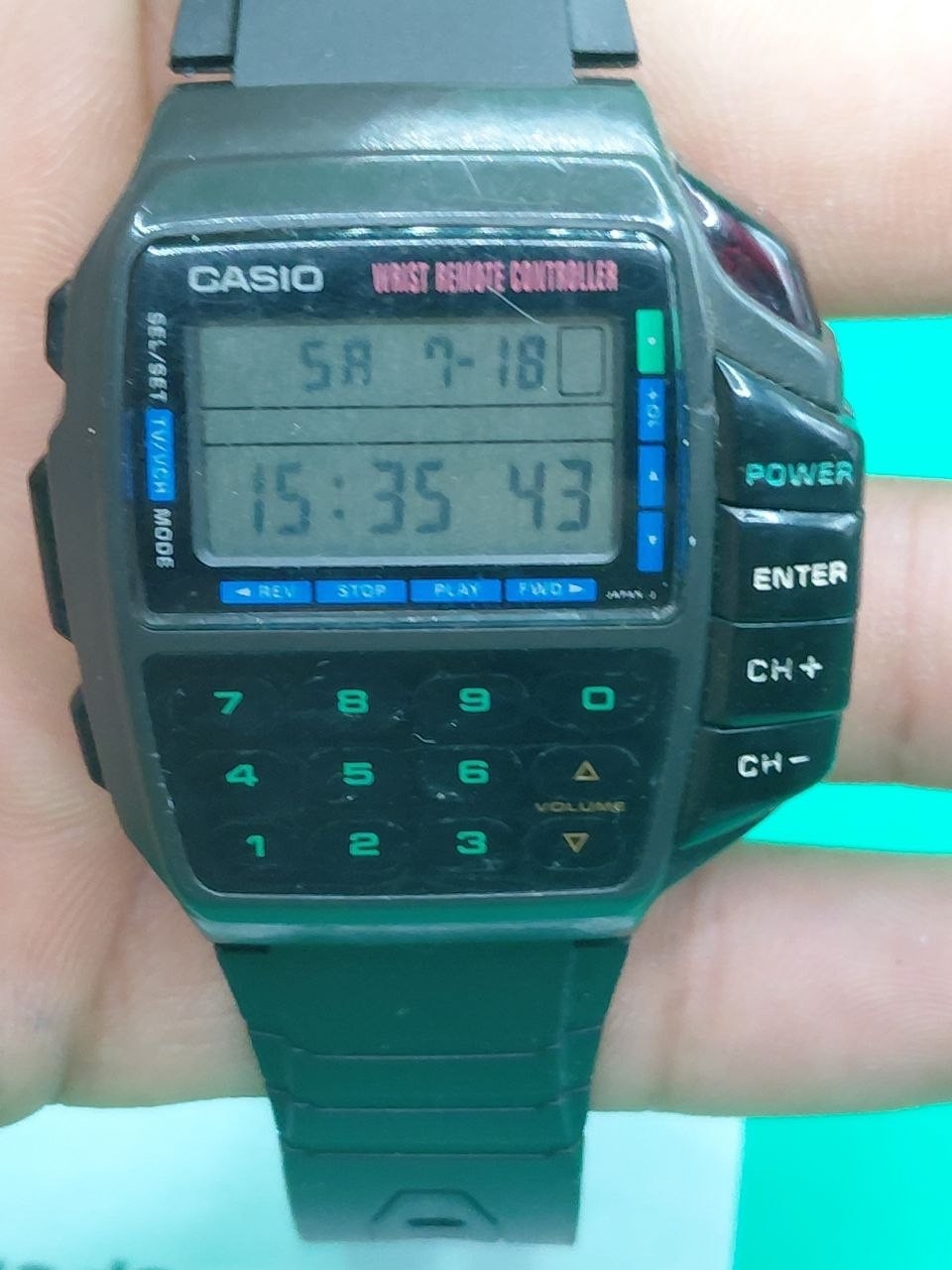 Vintage Casio CMD-20 Wrist Remote Controller Watch Module 1134 Digital WORKING