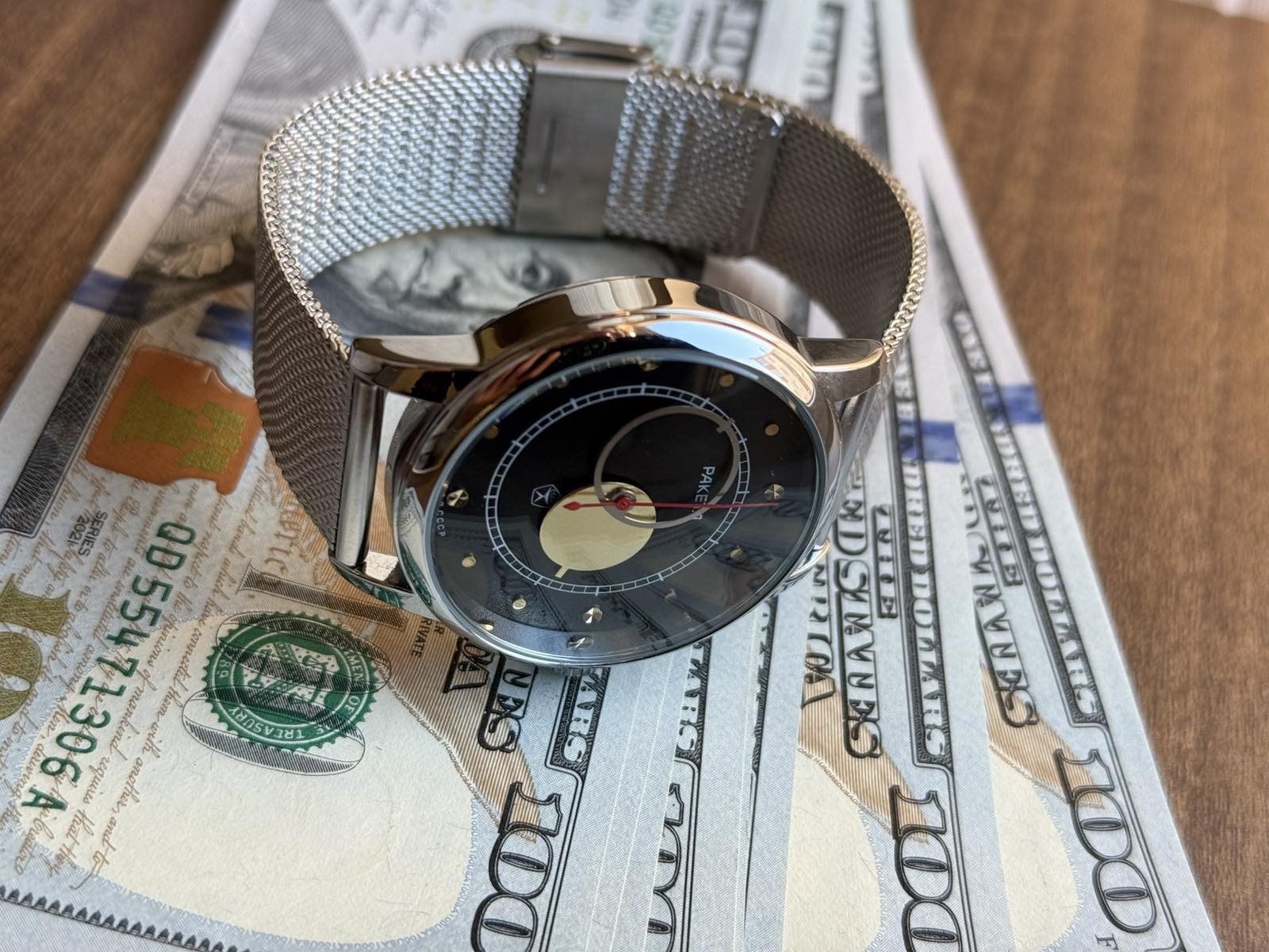 Raketa Copernicus Black Mechanical Soviet Mens Watch 1990s Sun Dial Vintage Rare