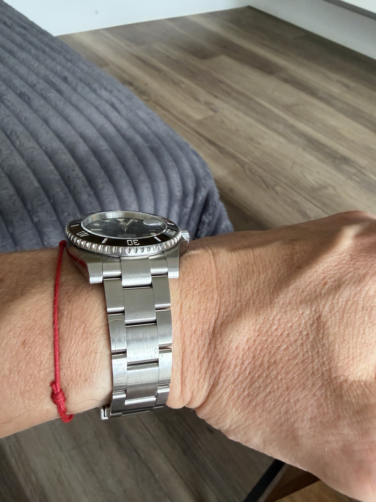San Martin Automatic Diver Watch 40mm Black Dial Date 200m SS Bracelet .