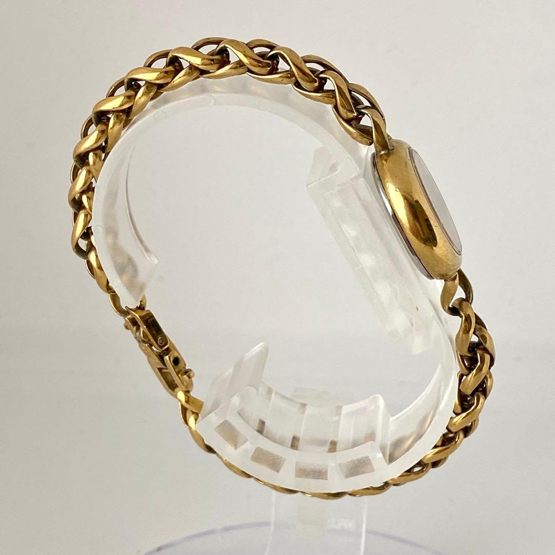 SEIKO Vintage Oval Chain Gold Wristwatch Working