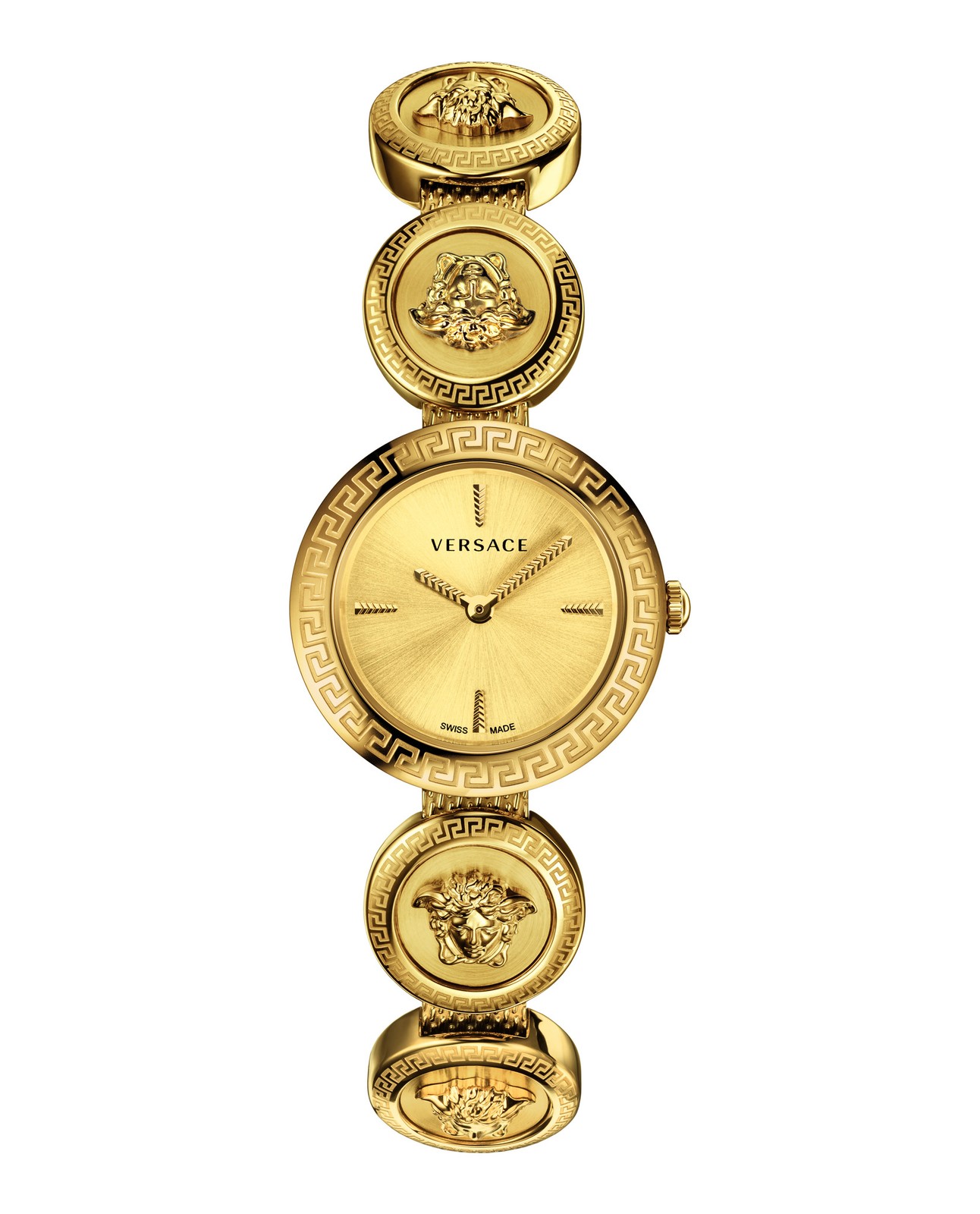 Versace Womens Gold 28mm Bracelet Fashion Watch