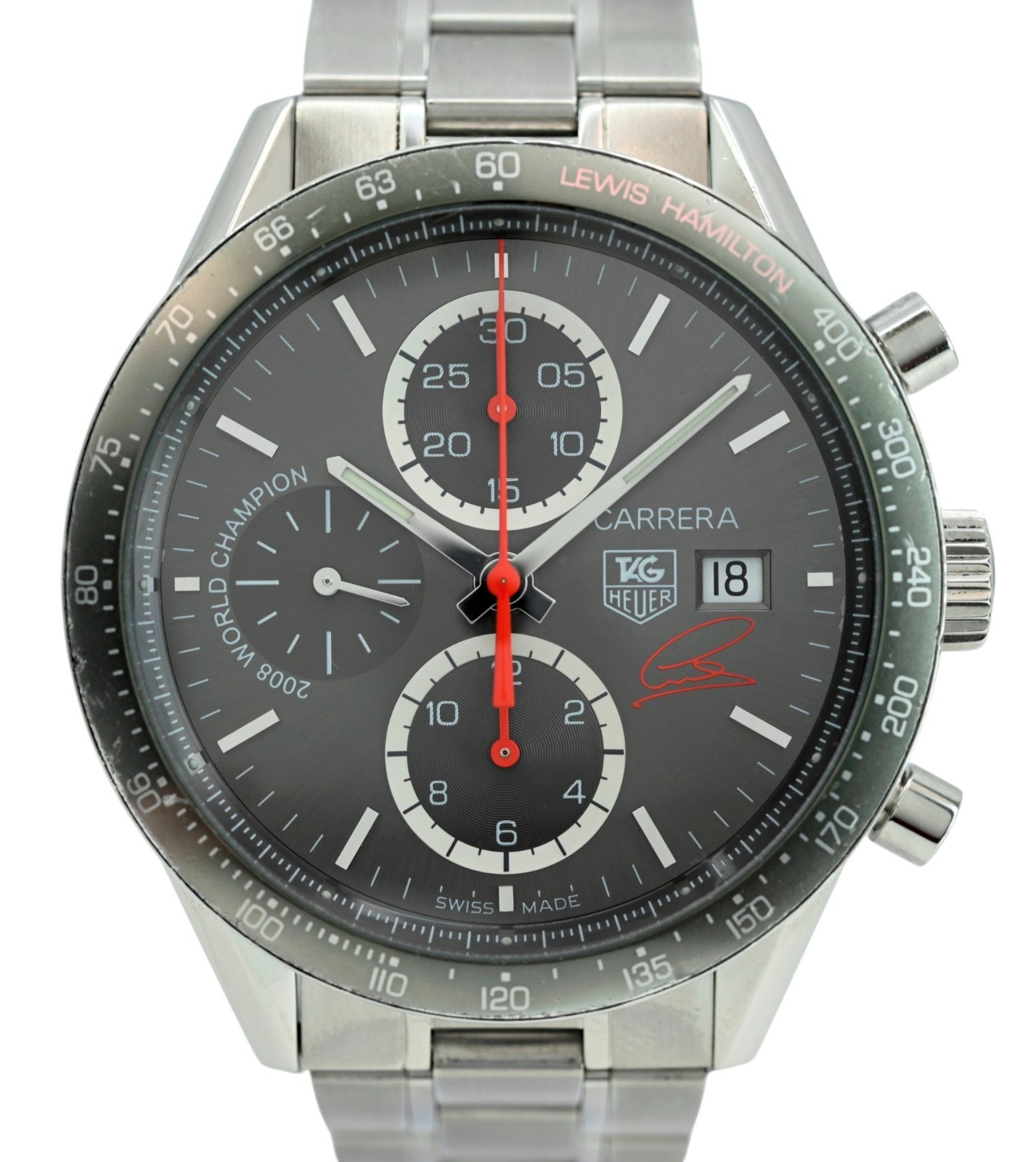 Tag Heuer 41mm Men’s Carrera Limited Edition Lewis Hamilton 2500 Watch! CV201M!
