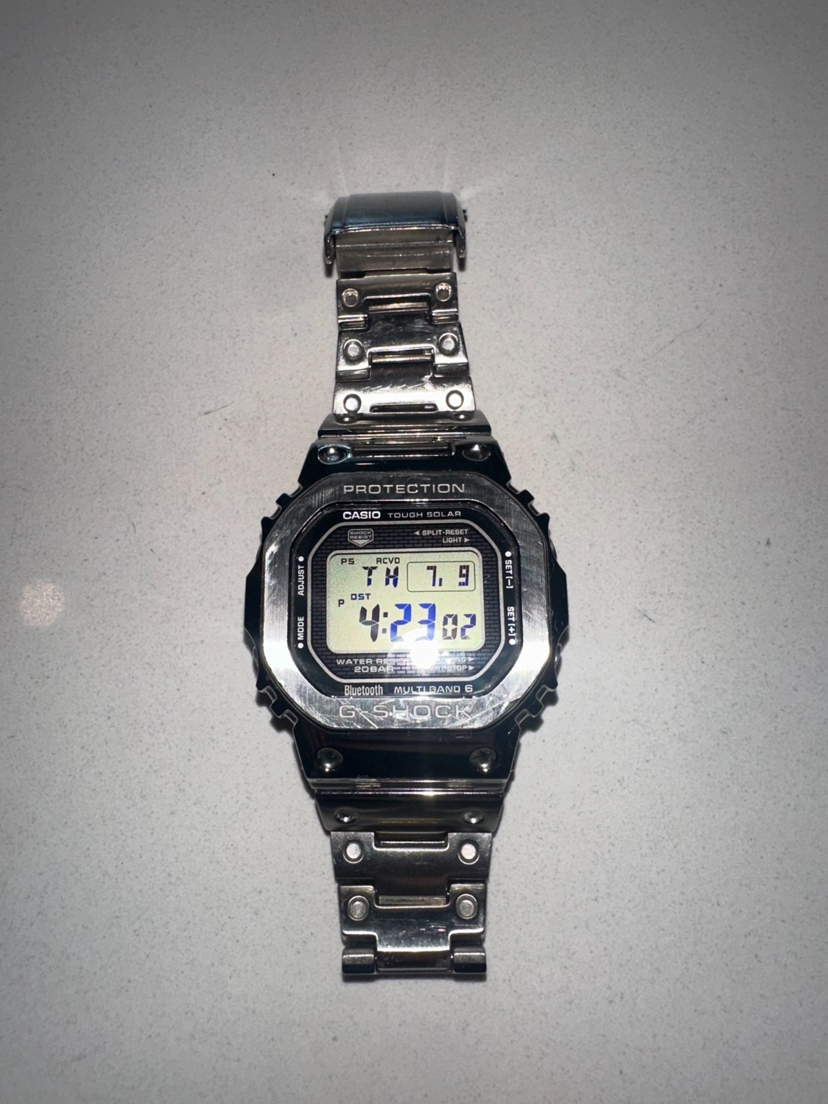 G-Shock Full Metal Silver Bluetooth Tough Solar Men’s Watch GMW-B5000D
