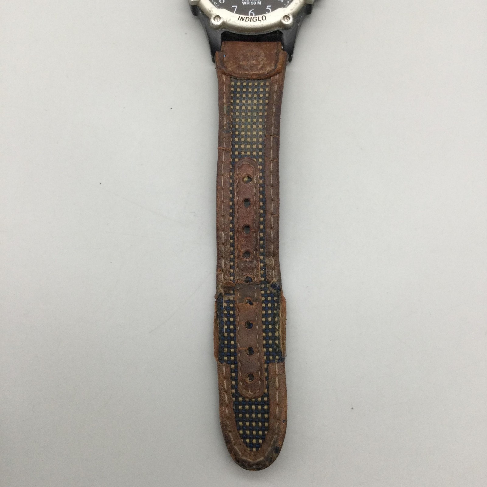 Timex Expedition Indiglo Mens Watch 39mm Black Dial Brown Leather New Battery