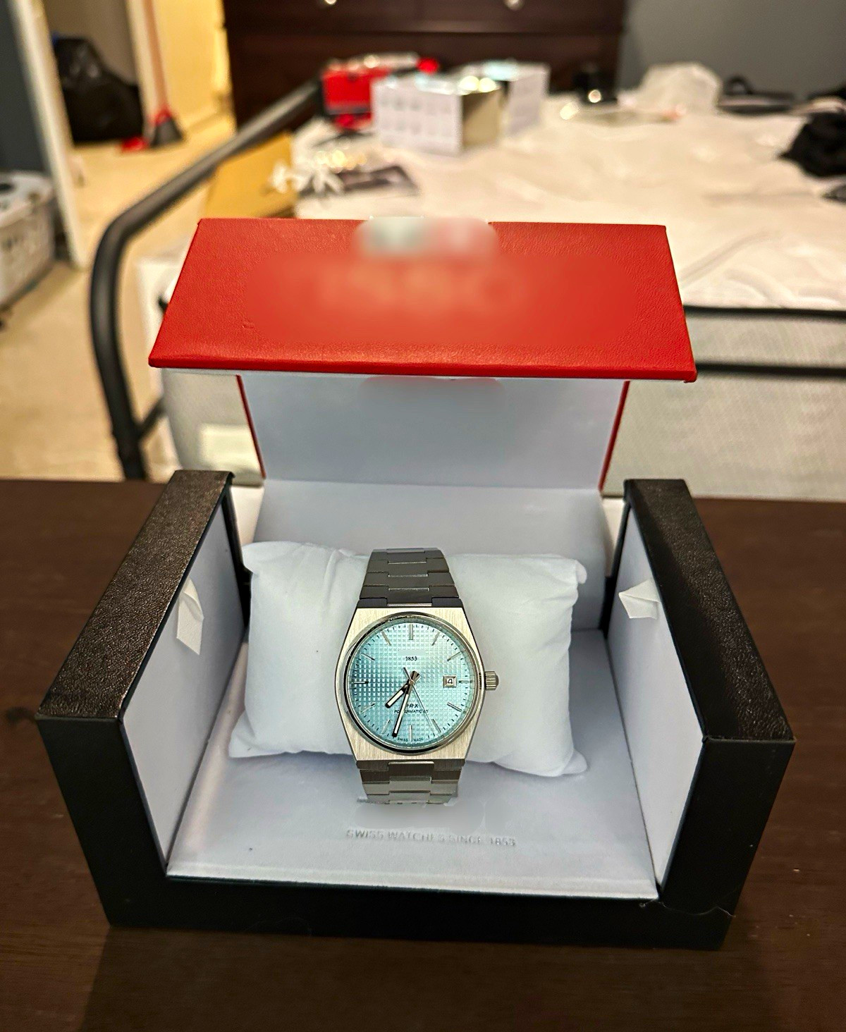 Silver and Blue Luxury Watch 40mm