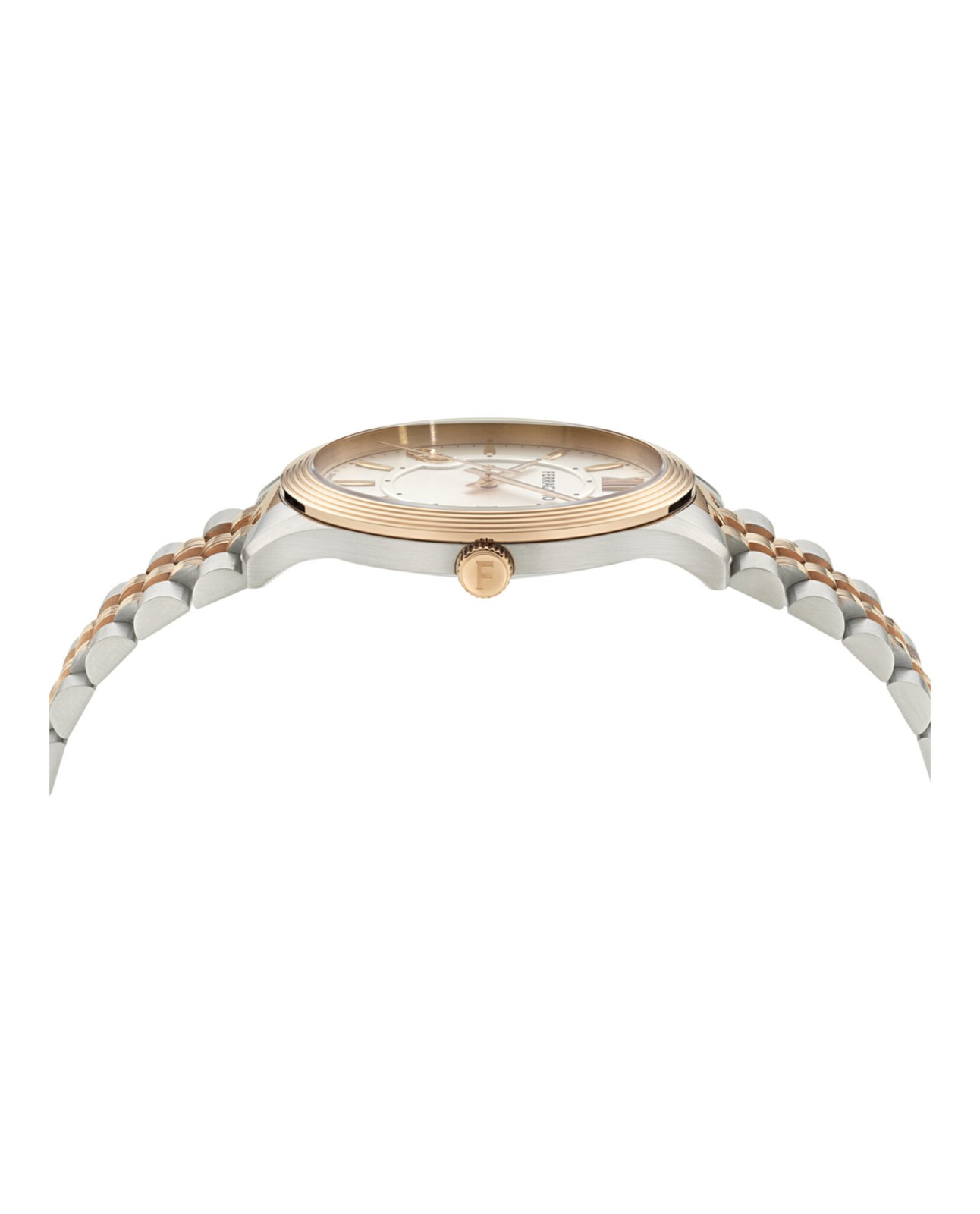 Ferragamo Mens Two Tone 40mm Bracelet Fashion Watch
