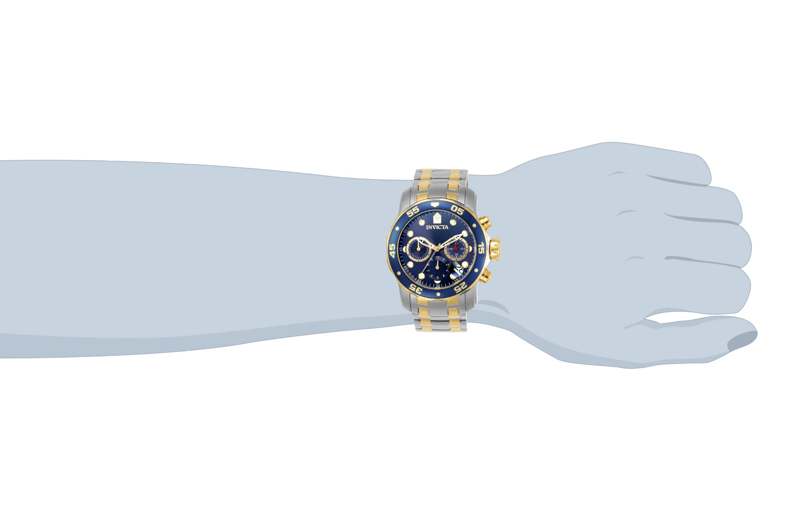 0077 – Invicta Pro Diver SCUBA Men’s Watch – 48mm, Steel, Dark Blue & Gold