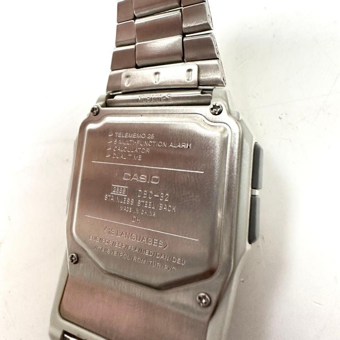 Casio Data Bank DBC-32 Digital Calculator Watch Working Used