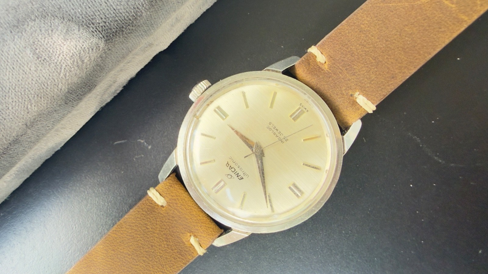 Vintage Enicar Ultrasonic Seapearl – 25 Jewels – Original Dial – Original Signed