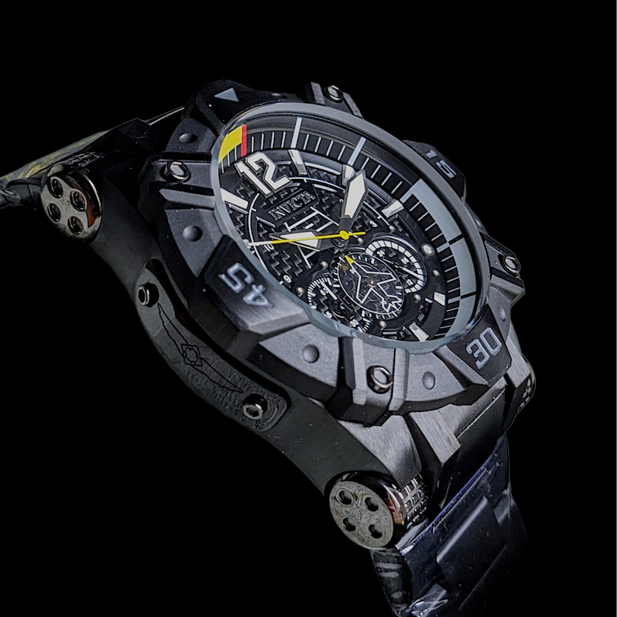 NEW INVICTA 40170 AVIATOR CHRONOGRAPH BLACK CARBON FIBER DIAL STEEL 52MM
