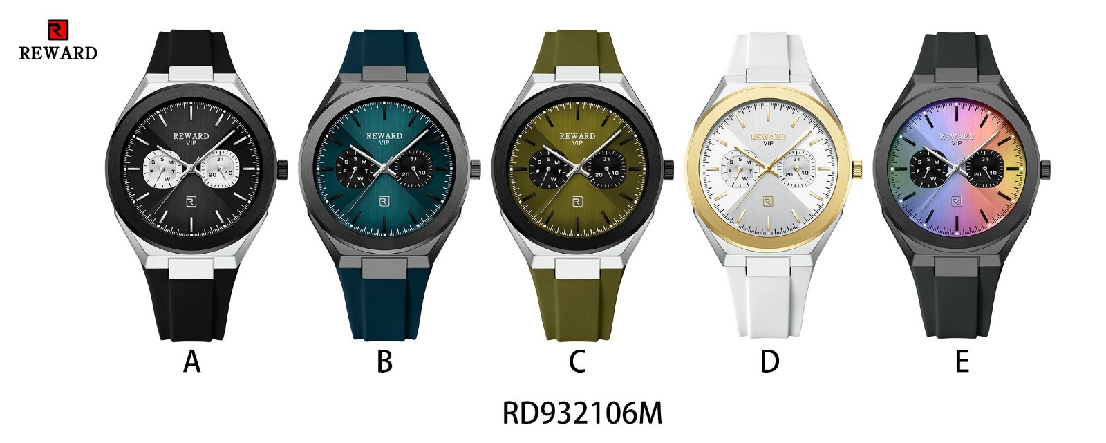 REWARD Men’s Business Week Luminous Multifunction Calendar Couple Quartz Watch
