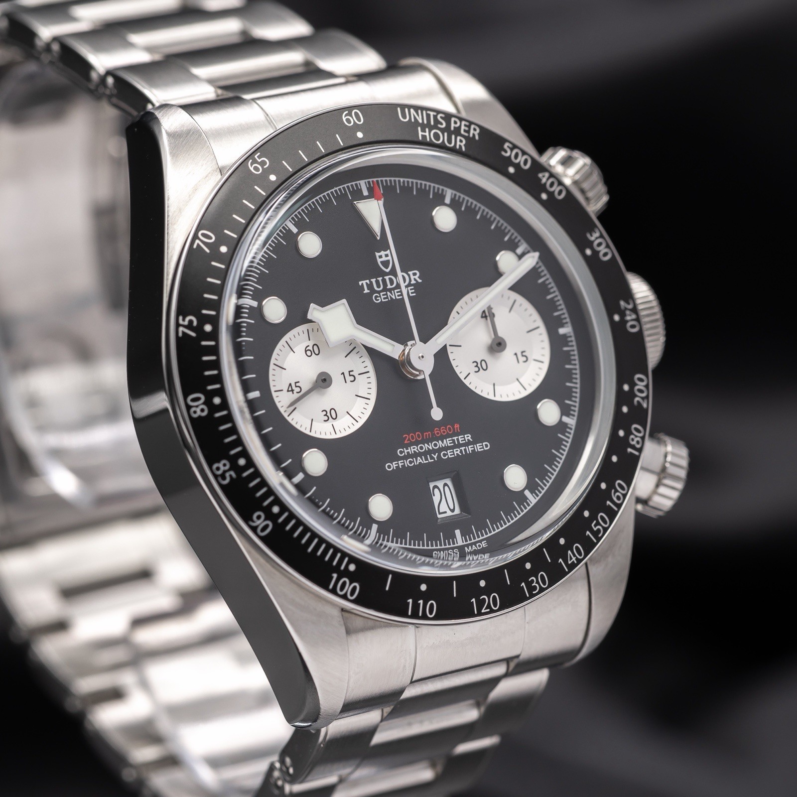 tudor black bay chronograph reverse panda