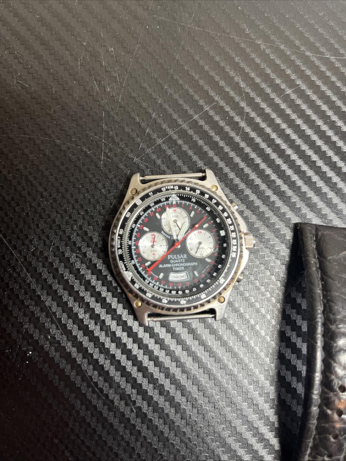 Vintage Pulsar N945-6A20 Alarm Timer Chronograph Men’s Watch