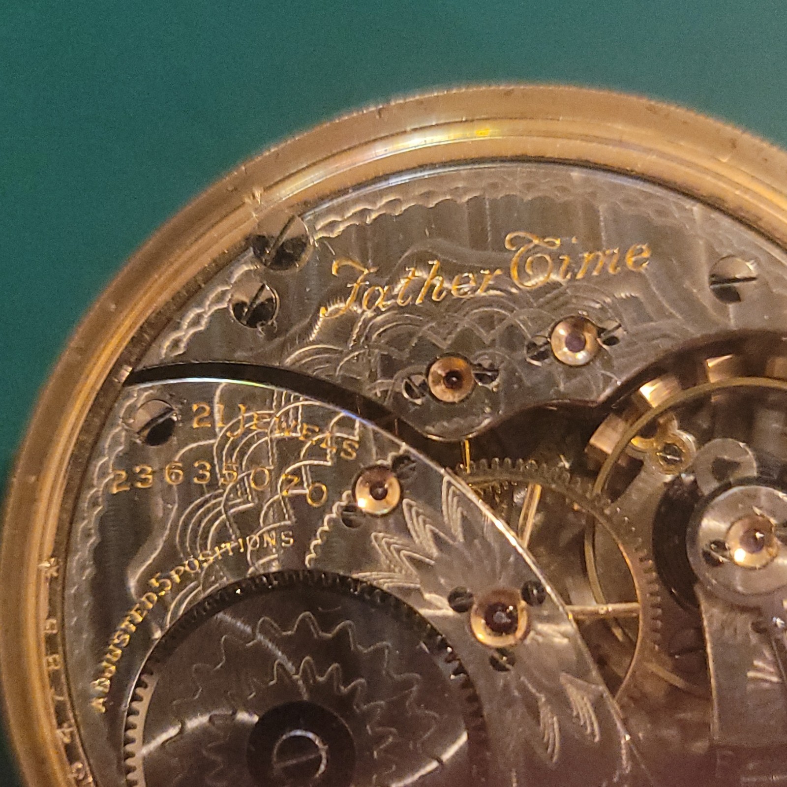 Elgin Father Time grade 454 railroad grade open face pocket watch