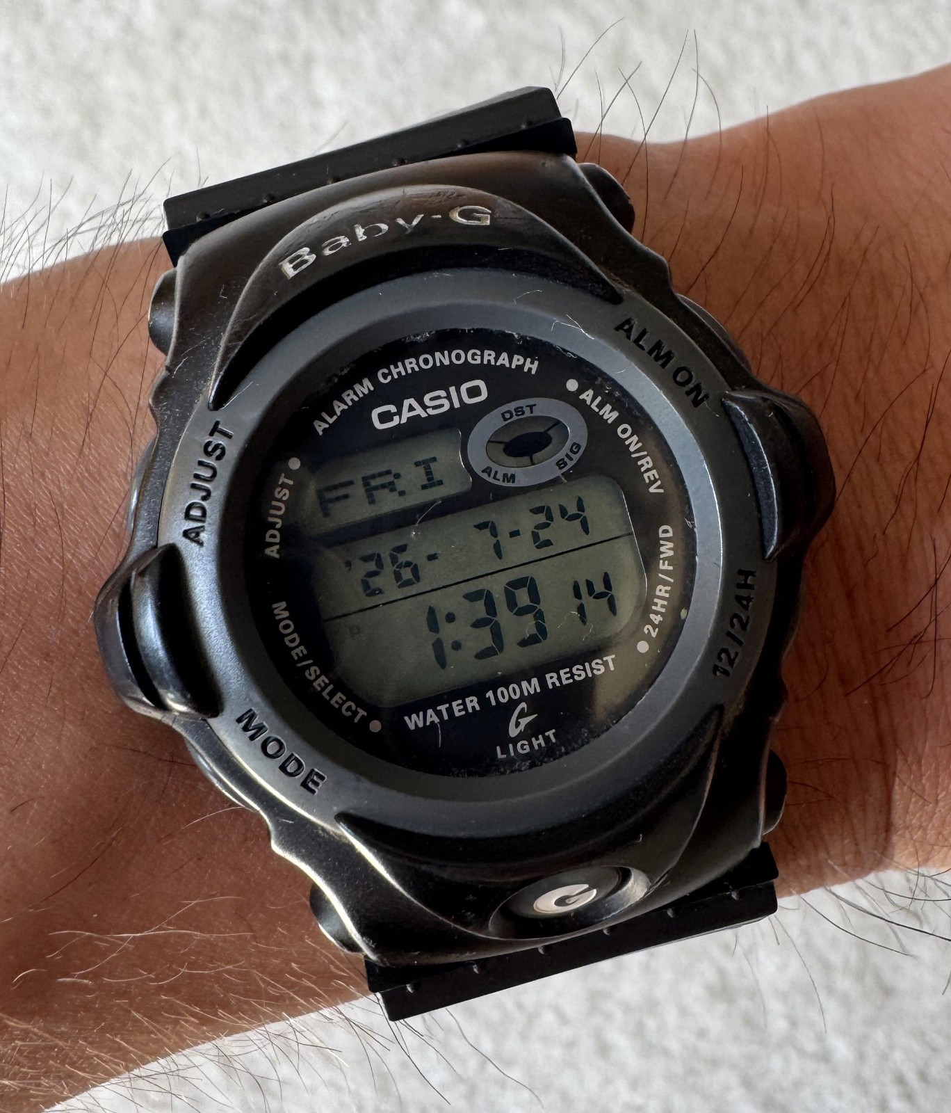 Casio Baby-G BG-155 Digital Black Watch NEW BATTERY NEW STRAP Breakdancing