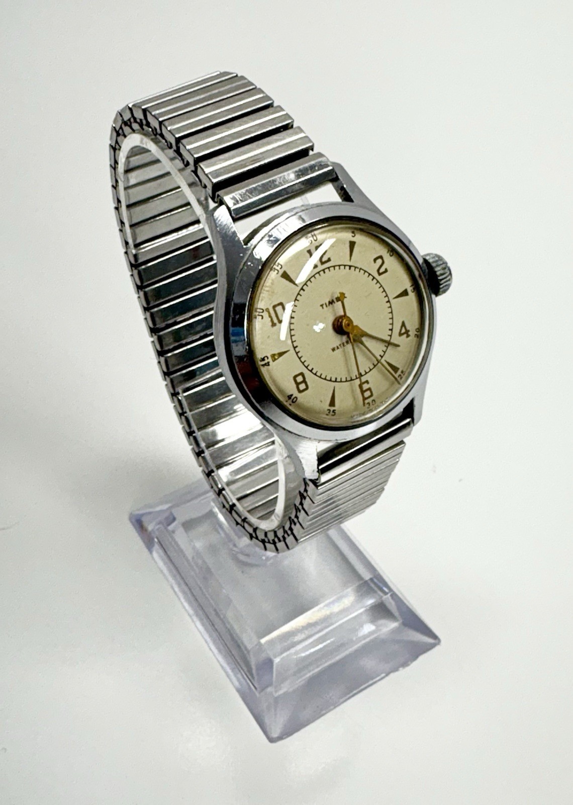 Timex Marlin 1950’s US Time Mens Watch Dust-proof Waterproof Vintage Chrome