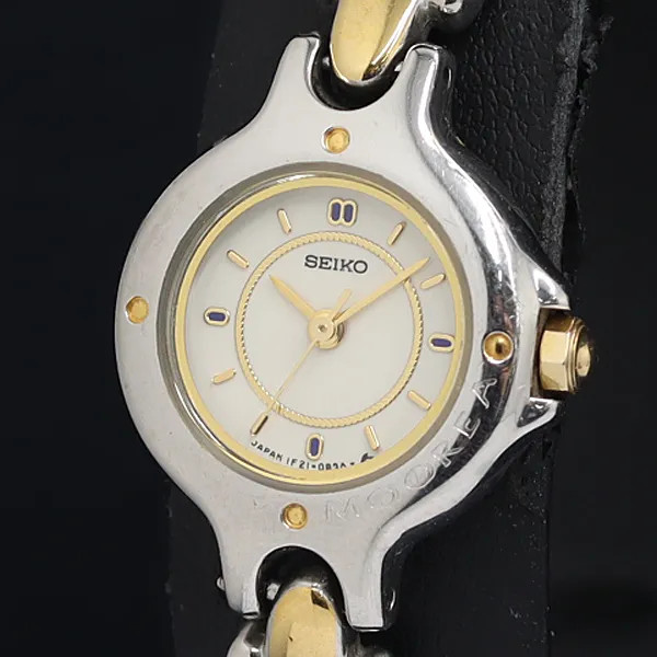 Working condition, excellent condition. Seiko 1F21-0A50 Quartz watch, ivory dial