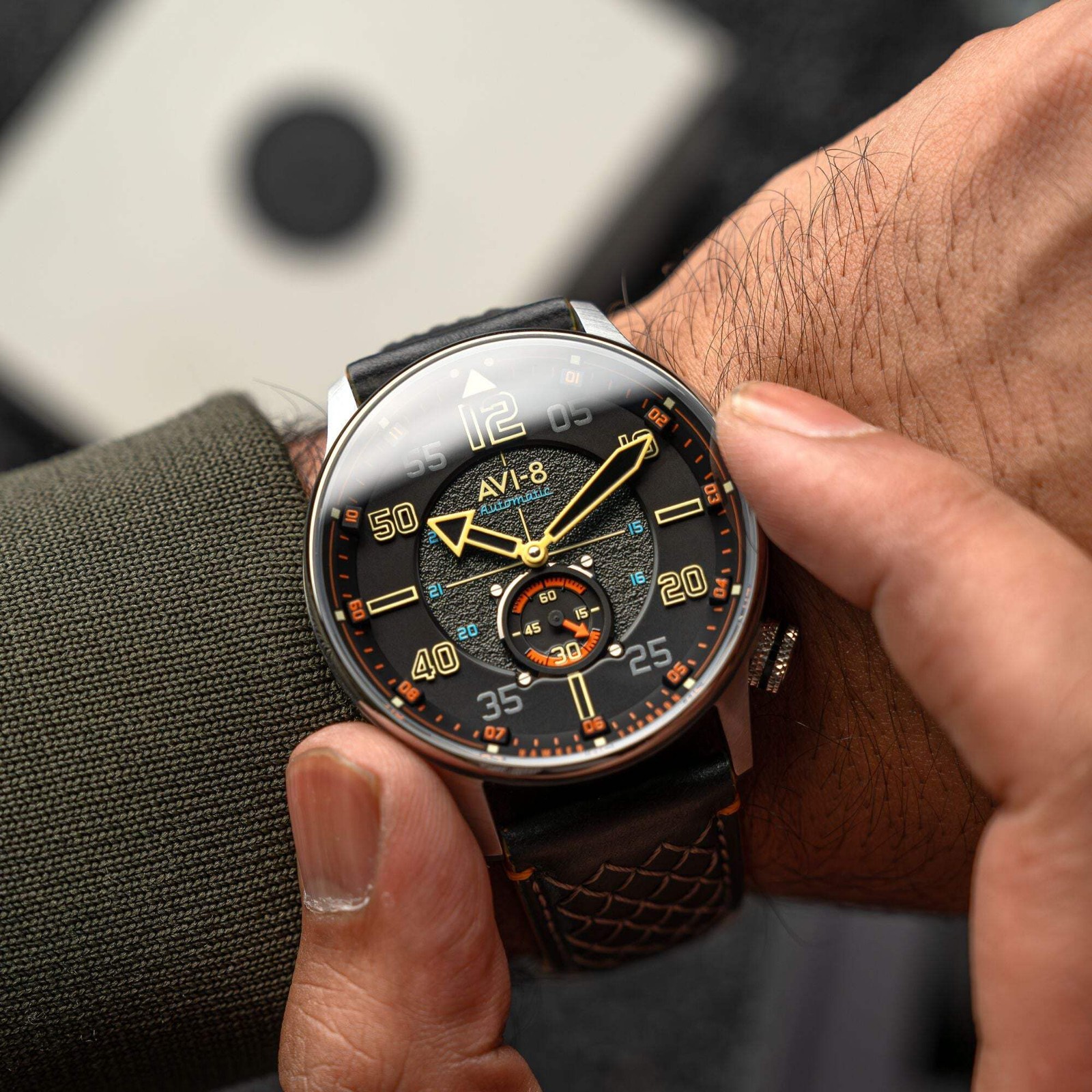 AVI-8 Hawker Typhoon Baldwin Stainless Steel 42mm Japanese Automatic Wristwatch