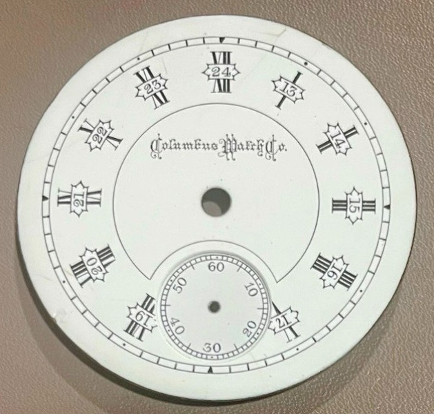 Nice Columbus 18 Size 24Hr CPR Roman Numeral Dial, R&R, #044, for Parts only