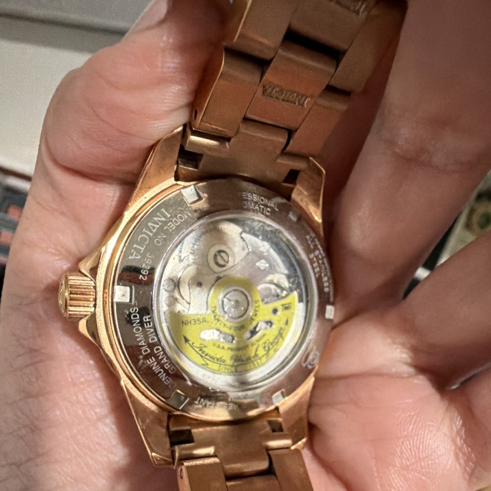 Invicta Grand Diver Men’s Automatic 300m Gold Tone 47mm MOP Dial Bracelet