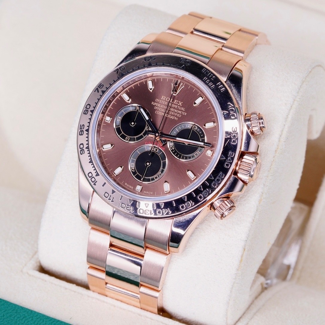 Rolex Cosmograph Daytona 116505 CHOCOLATE Brown Stick Dial 18K Rose Gold 40mm