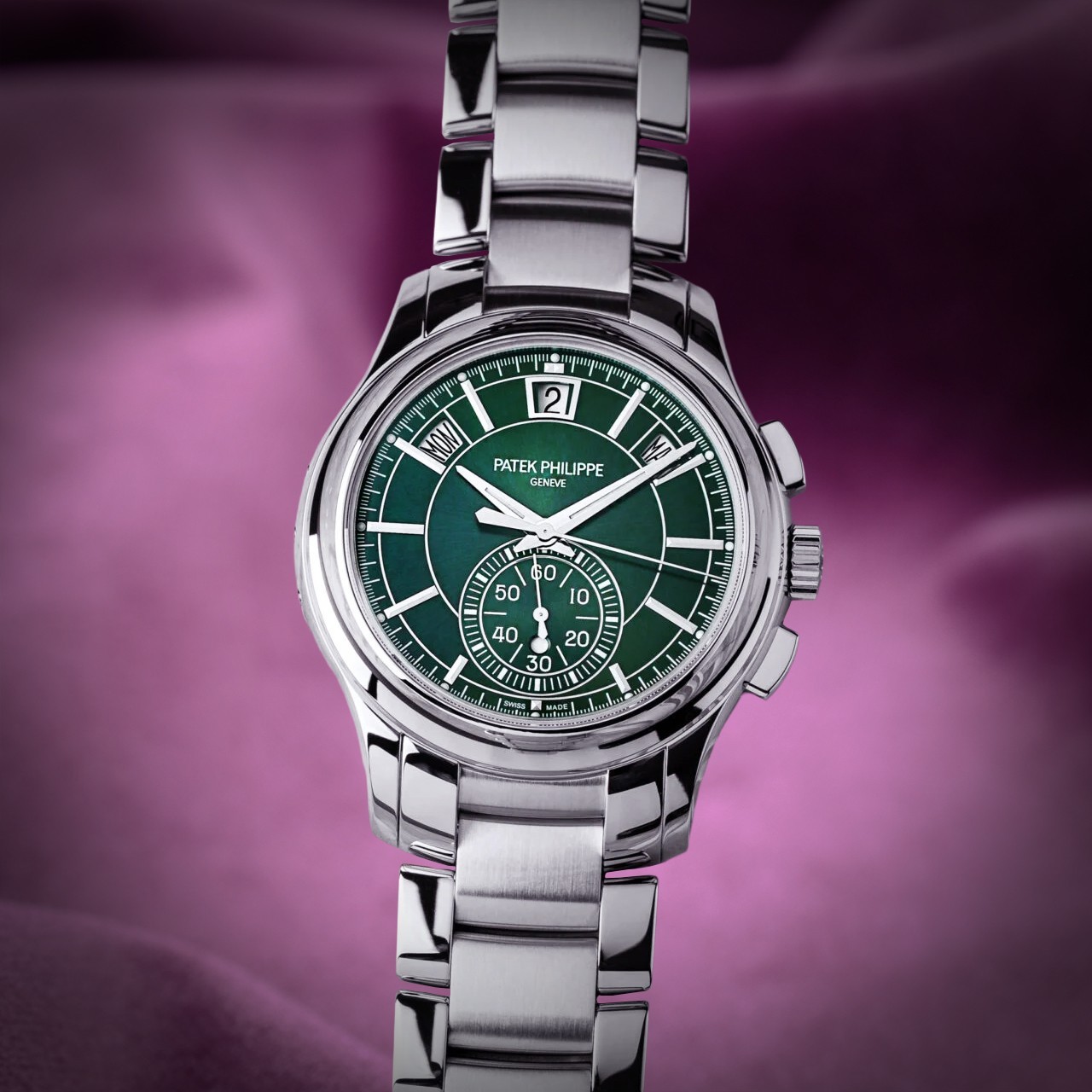 Patek Philippe Complications Flyback Annual Calendar Wht. Gold Green 5905/1A-001