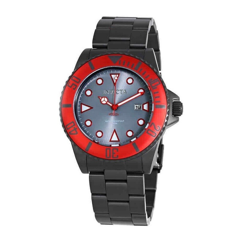 INVICTA PRO DIVER 90296 BLACK/RED/GREY MENS QUARTZ WATCH NEW IN BOX