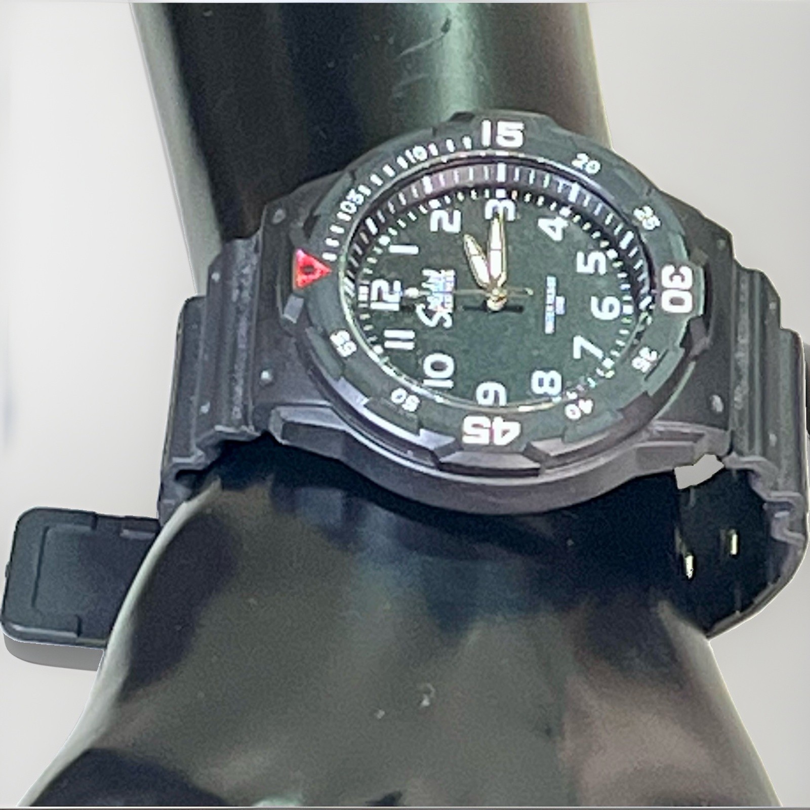 Speidel Time Express Quartz Analog Black Dial 44-47.9mm Plastic Strap Watch