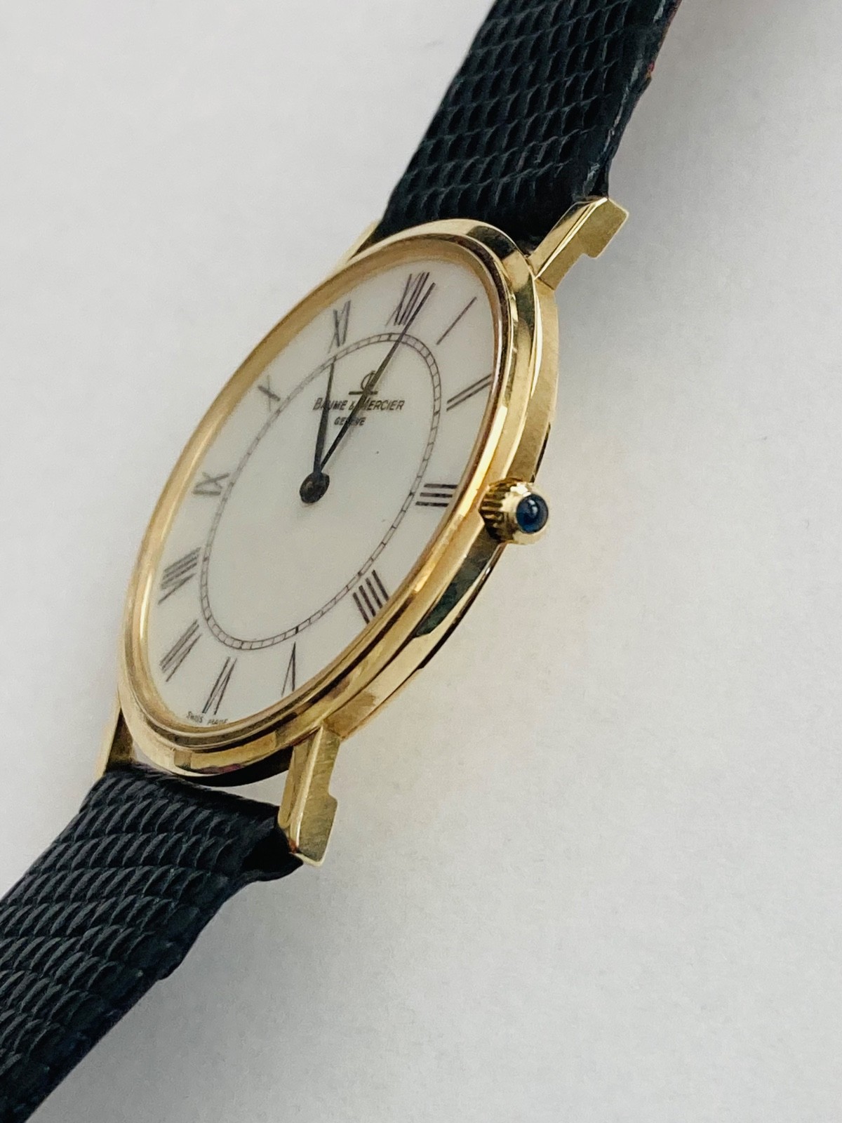 Baume & Mercier 14K Solid Gold Dress Men’s Quartz Watch W/Box – REF. 95605