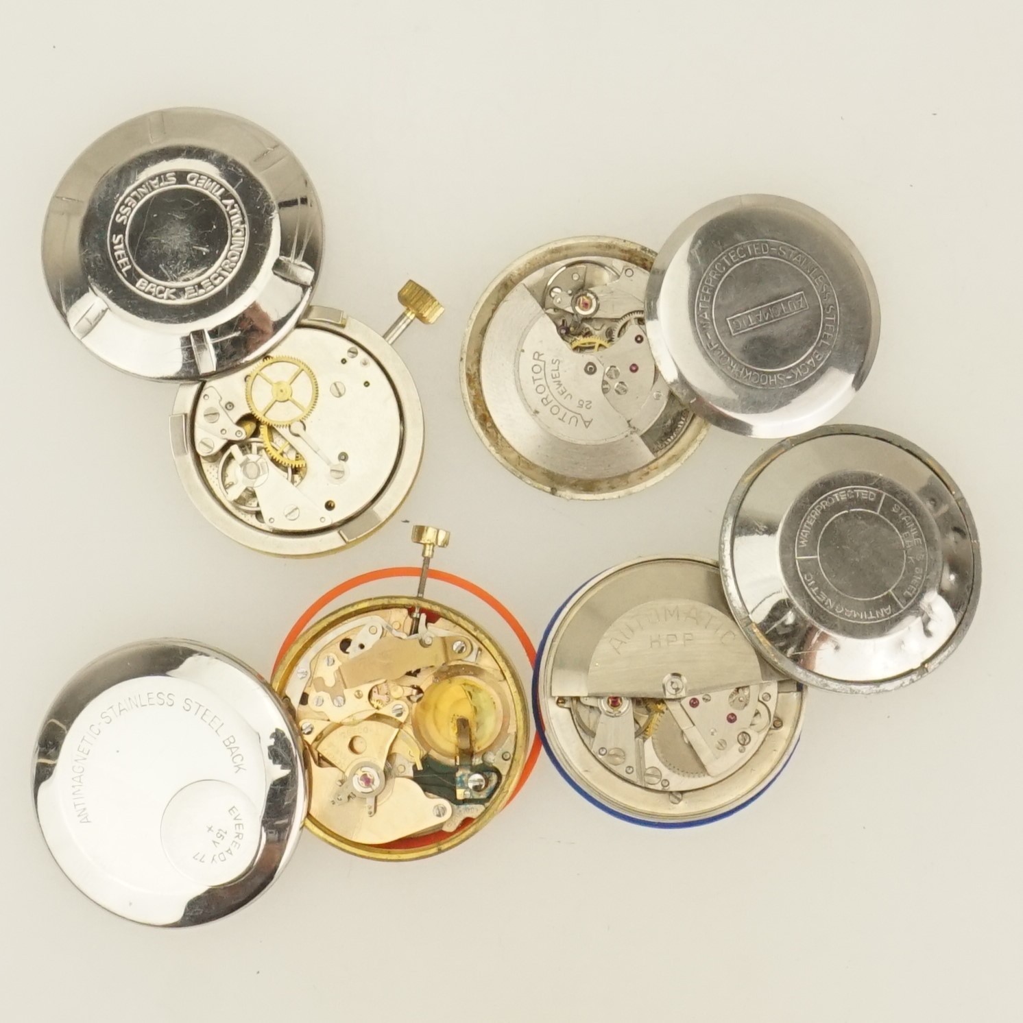 Rare! 4X wrist watch movements Men’s no repeater fusee duplex RAR