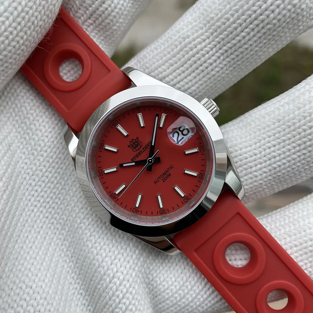 STEELDIVE 1934 Retro Water Ghost Sapphire NH35 Men Automatic Diver Watch