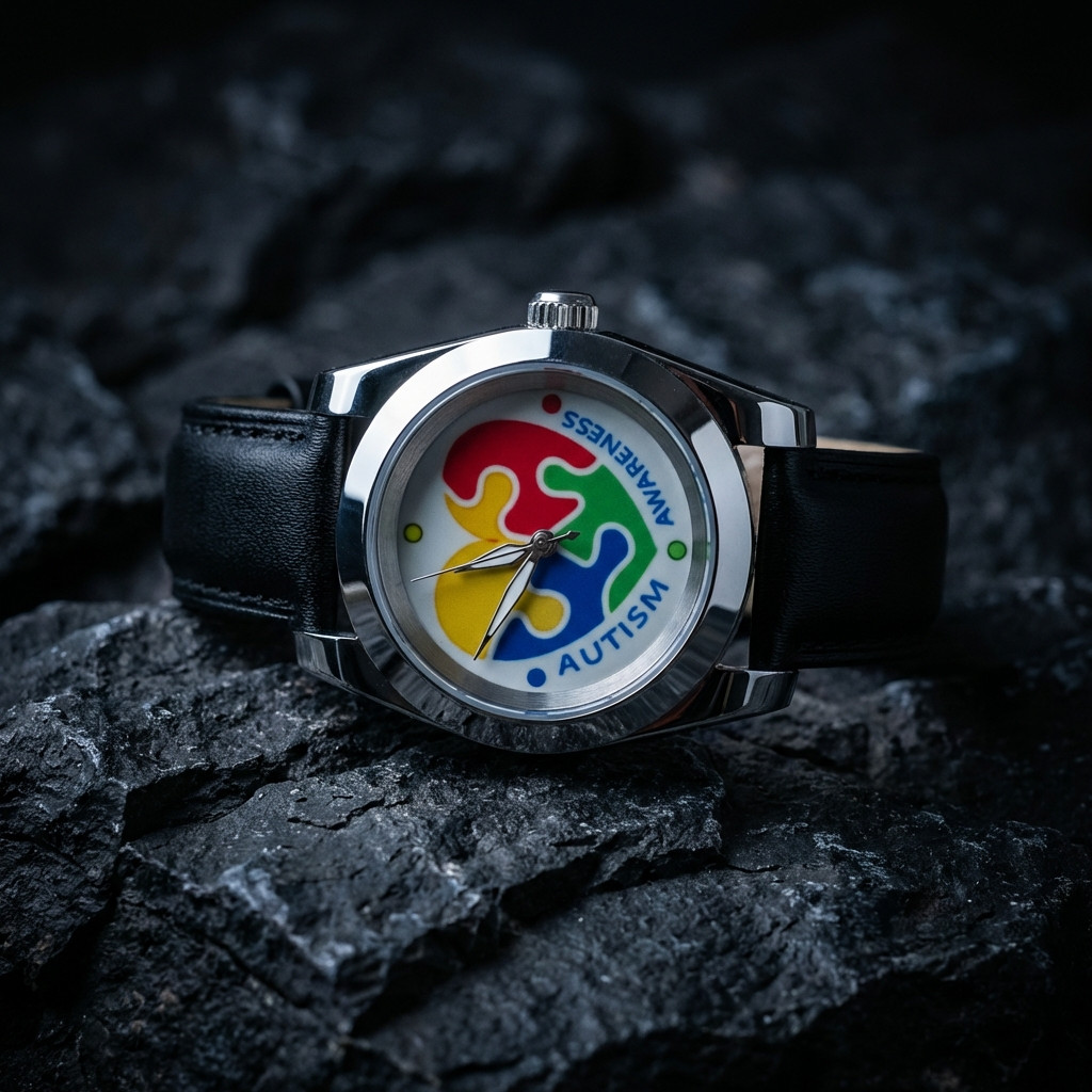 Custom Watch. Autism Awareness Heart Watch