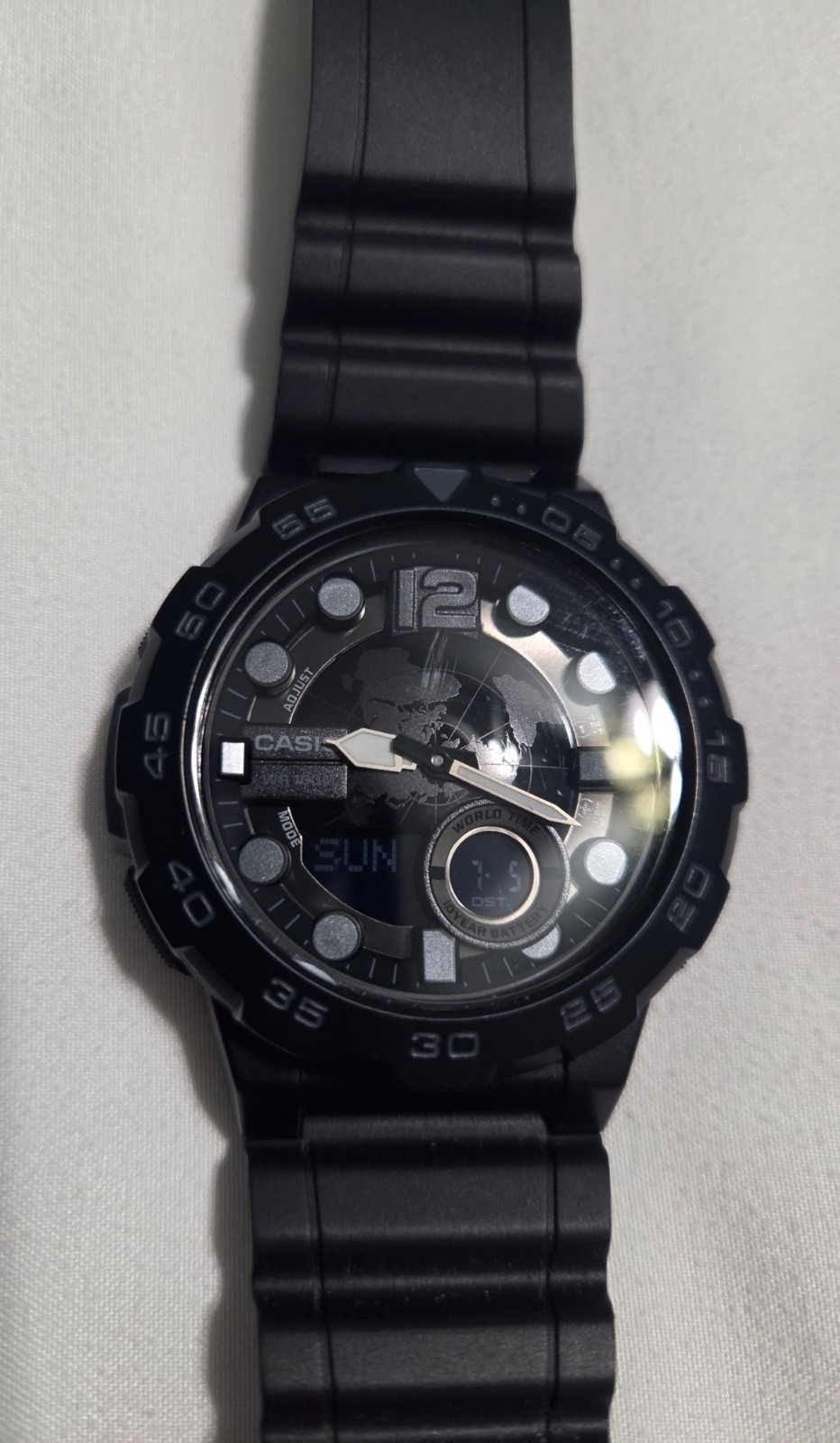 Casio Men’s AEQ100W-1B Classic Analog Digital Display Quartz Black Watch