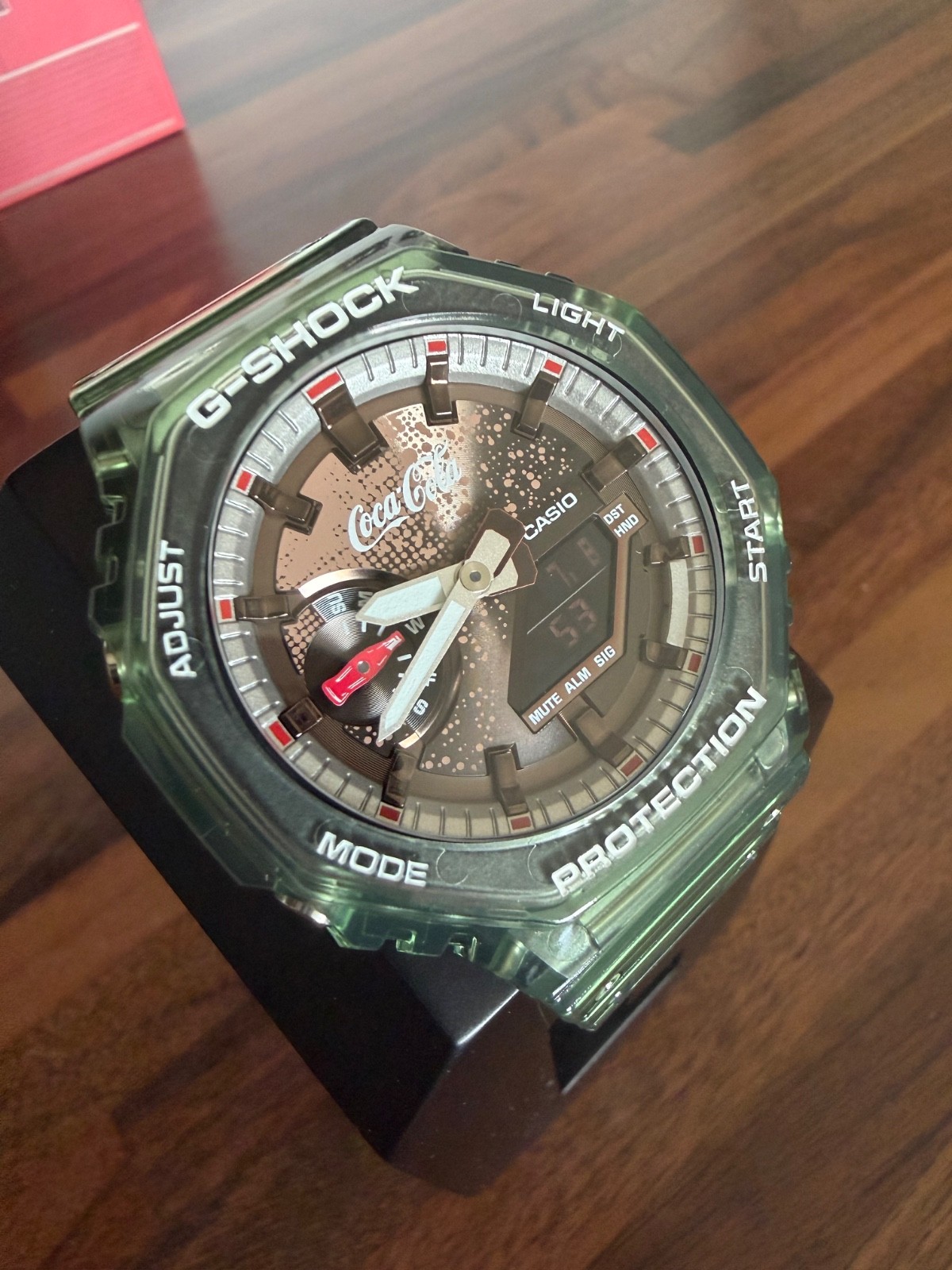 CASIO G-SHOCK x Coca-Cola GA-2100CC-3AJR. In Hand, With Box And Papers