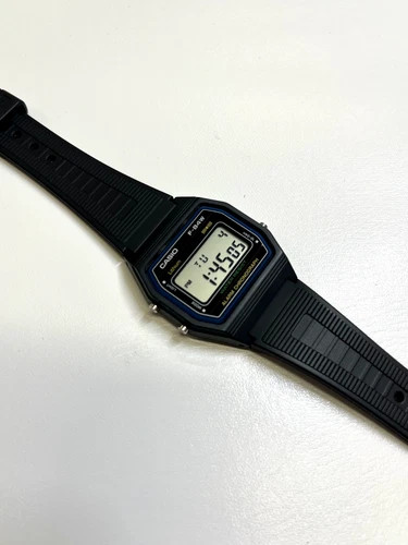 CASIO Watch Standard F-84W-1QJH Black Simple designed Watch NEW