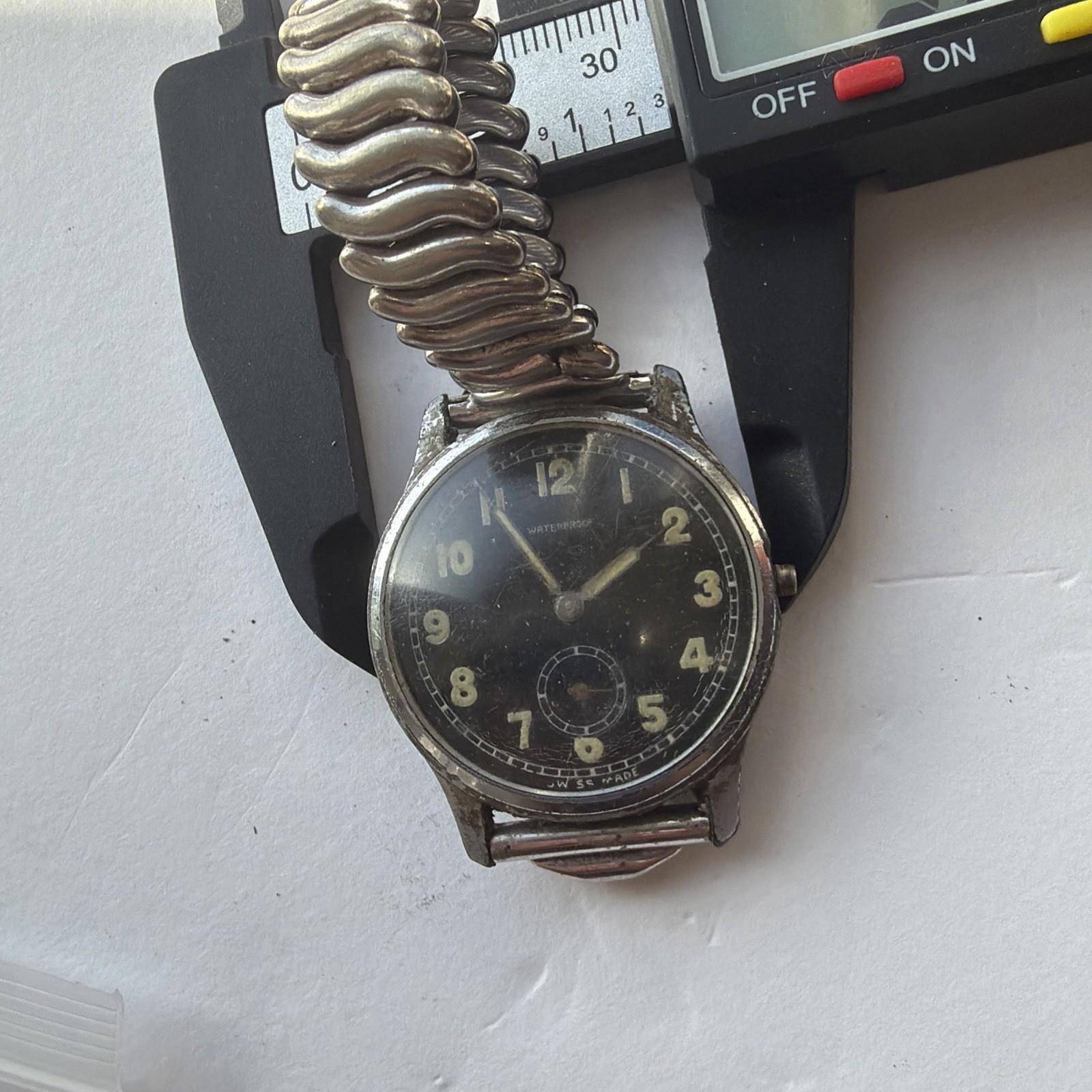 AV11 Remington Military Style Lumed Mens 33mm Mechanical Watch For Repair As Is