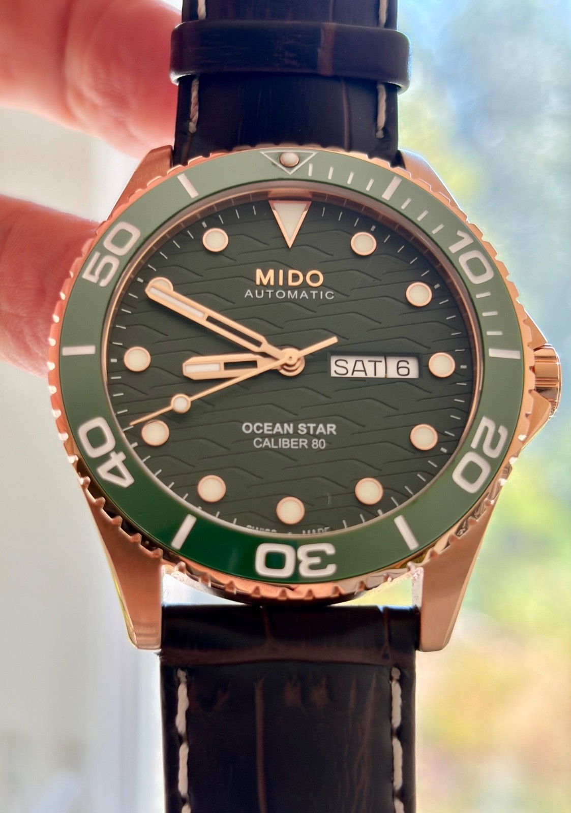 Mido Ocean Star 200C Green Dial M042.430.36.091.00 Full Set