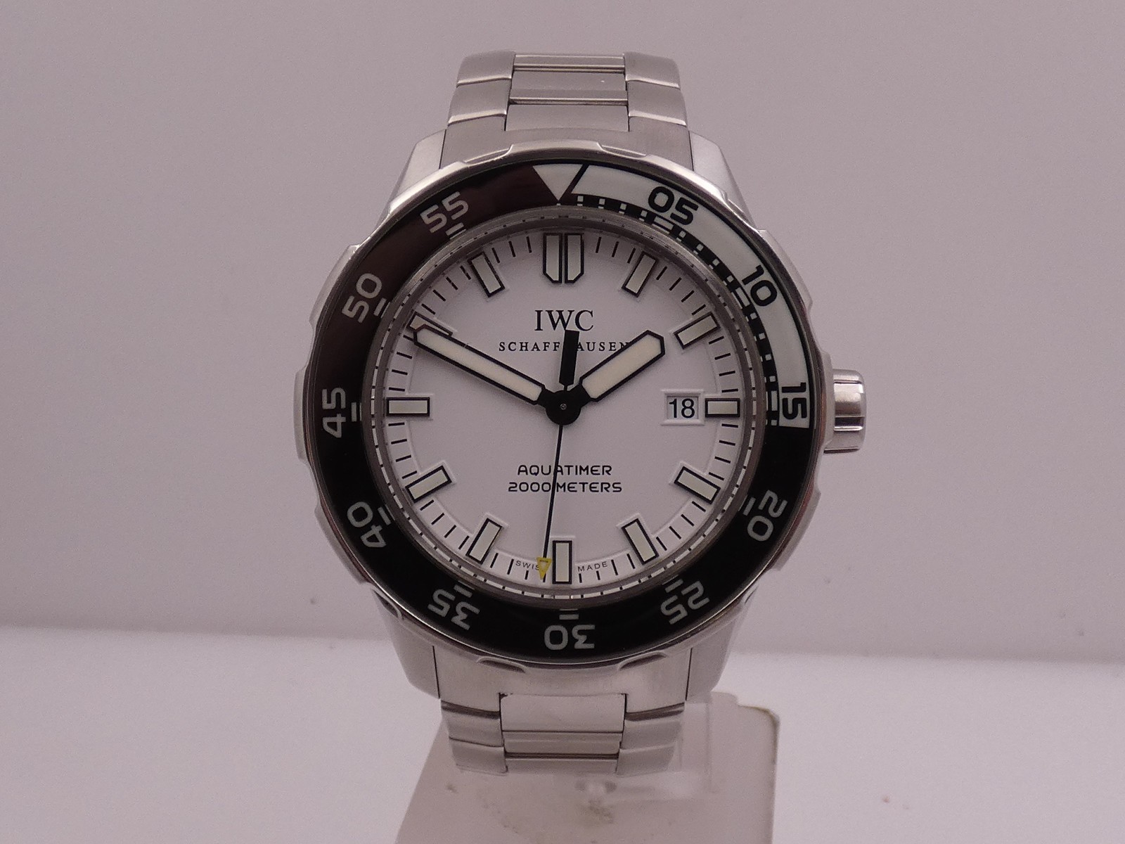 IWC AQUATIMER AUTOMATIC 2000m IW3568 WITH PAPERS YEAR 2019 STEEL BRACELET WATCH
