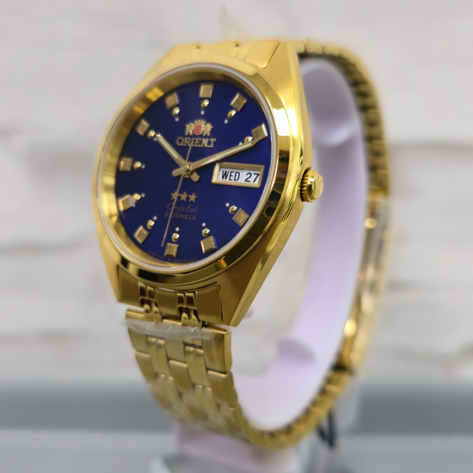 Orient TriStar Rare FAB00001D9 Automatic Gold Tone Blue Dial New Men’s Watch