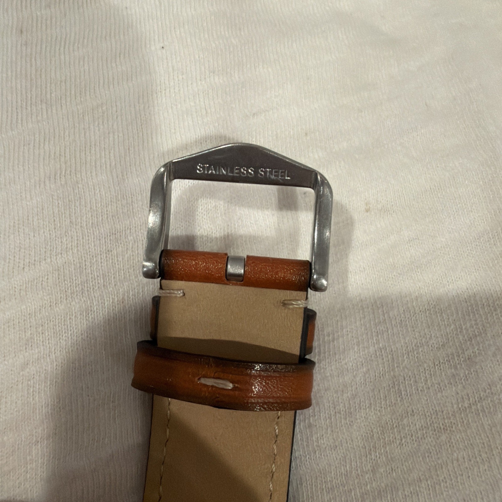 FOSSIL FS5210 Men’s Quartz Watch 45mm Stainless Steel Case Leather Band