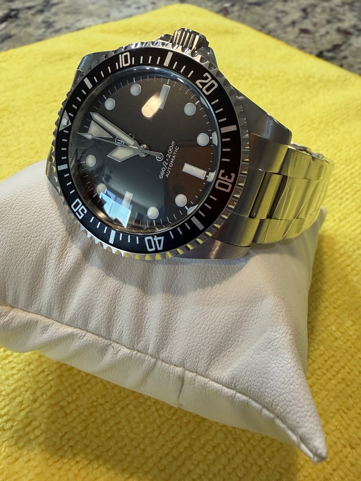 WDC Seafarer WD5513P Automatic Diver – Matte Black Dial – PT5000 High-Beat – NEW